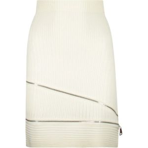 Andrea Adamo, Dames, Rokken, Wit, Maat: S Viscose,