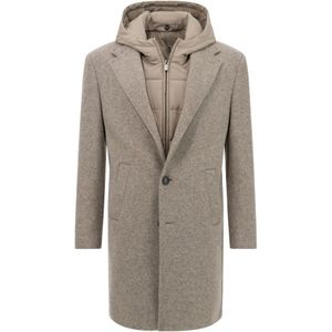 Boggi Milano, Heren, Mantels, Beige, Maat: S Wol,