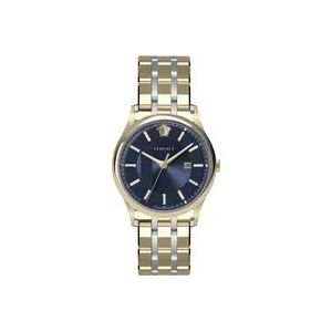 Versace Aiakos Swiss Made Horloge Blauwe Wijzerplaat , Yellow , Heren , Maat: ONE Size