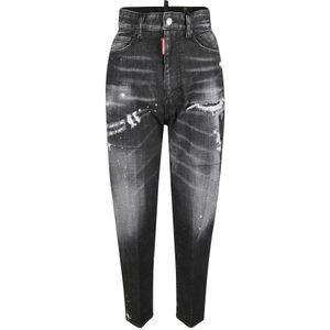 Dsquared2, Dames, Jeans, Zwart, Maat: S Katoen,
