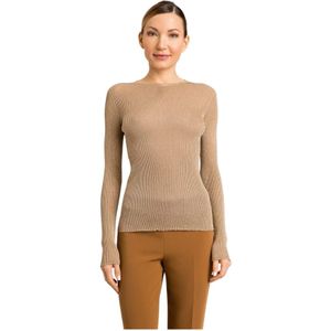 Twinset, Dames, Truien, Bruin, Maat: M Viscose,