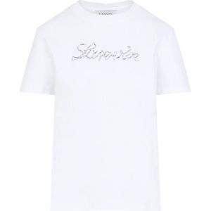 Lanvin - T-shirt - Wit - Dames - Katoen