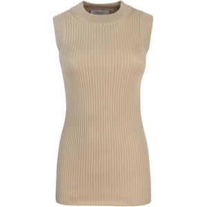 Sportmax, Dames, Truien, Beige, Maat: M Katoen,