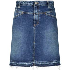 Closed, Dames, Rokken, Blauw, Maat: W27 Denim,