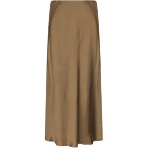 Max Mara, Dames, Rokken, Beige, Maat: S Satijn,