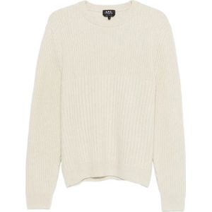 A.p.c., Heren, Truien, Beige, Maat: S Wol,