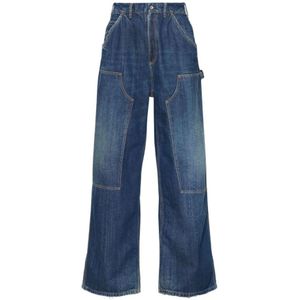 Maison Margiela, Heren, Jeans, Blauw, Maat: M Katoen,