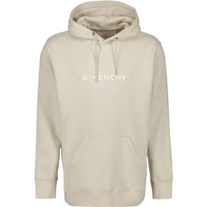 Givenchy, Heren, Sweatshirts & Hoodies, Beige, Maat: M Katoen,