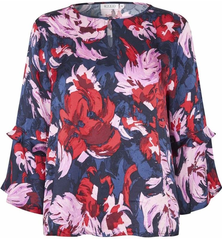 Masai, Dames, Blouses & Shirts, Veelkleurig, Maat: XS