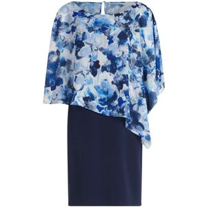 vera mont, Dames, Jurken, Blauw, Maat: S Chiffon,