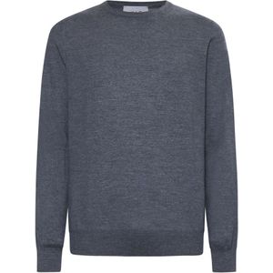 D4.0, Heren, Truien, Grijs, Maat: S Wol,