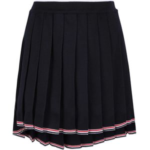 Thom Browne, Dames, Rokken, Blauw, Maat: 3XS Wol,