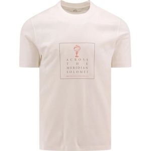 Brunello Cucinelli, Heren, Tops, Wit, Maat: M Katoen,