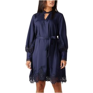 Bruuns Bazaar, Dames, Jurken, Blauw, Maat: M Poliester,