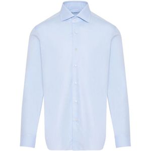 Barba, Heren, Overhemden, Blauw, Maat: XL Katoen,