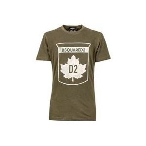 Heren Dsquared2 T-Shirt - Art. S74Gd0866S22146 , Green , Heren , Maat: S