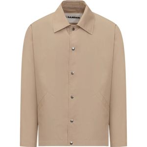 Jil Sander, Heren, Overhemden, Bruin, Maat: M