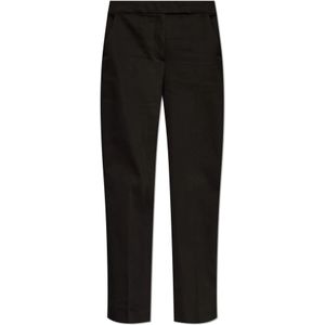 Max Mara, Dames, Broeken, Zwart, Maat: 2XS Katoen,