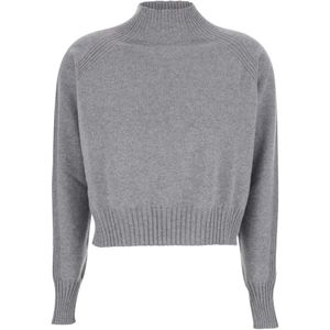 Twinset, Dames, Truien, Grijs, Maat: S Kasjmier,