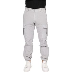 Eleventy, Heren, Broeken, Grijs, Maat: W32 Leer,