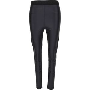 Versace Jeans Couture, Dames, Broeken, Zwart, Maat: XS Leer,