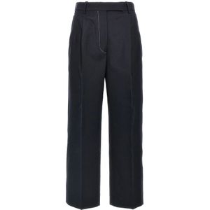 Thom Browne - Broek - Blauw - Wol - Regular Fit