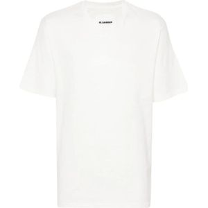 Jil Sander, Heren, Tops, Wit, Maat: S Katoen,