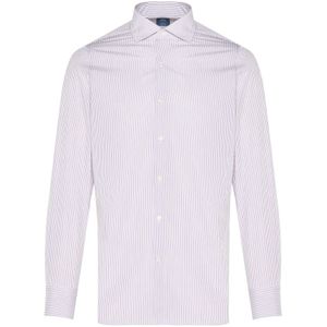 Finamore, Heren, Overhemden, Paars, Maat: 3XL Katoen,