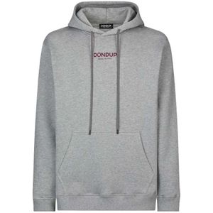 Dondup, Heren, Sweatshirts & Hoodies, Grijs, Maat: L Katoen,