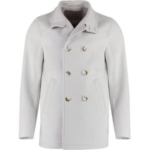 Herno, Heren, Mantels, Grijs, Maat: XL Wol,