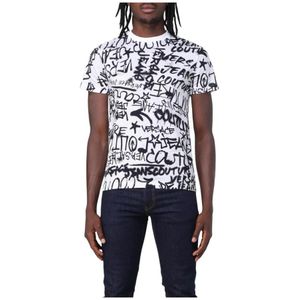 Versace Jeans Couture, Heren, Tops, Wit, Maat: S Katoen,