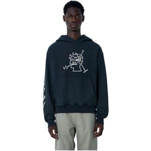 Brain Dead, Heren, Sweatshirts & Hoodies, Zwart, Maat: M Katoen,