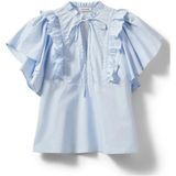 Sofie Schnoor, Dames, Blouses & Shirts, Blauw, Maat: XS Katoen,