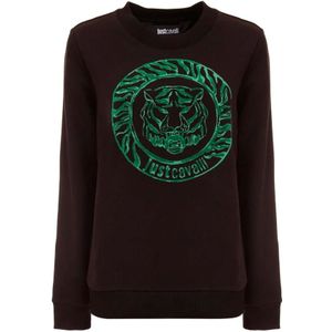 Just Cavalli, Heren, Sweatshirts & Hoodies, Zwart, Maat: S Katoen,