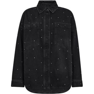 MOS Mosh, Dames, Blouses & Shirts, Grijs, Maat: S Denim,