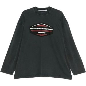 Alexander Wang, Dames, Tops, Grijs, Maat: S