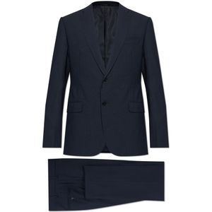 Emporio Armani, Heren, Pakken, Blauw, Maat: 2XL Wol,