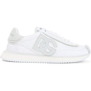 Dolce&Gabbana Low-Top Sneakers - Round Toe Sneakers With Dg Patch in wit