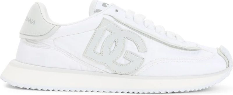 Dolce&Gabbana Low-Top Sneakers - Round Toe Sneakers With Dg Patch in wit