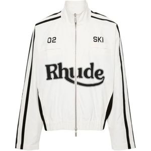 Rhude, Heren, Jassen, Wit, Maat: XL Zijde,