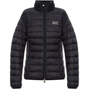 EA7voor vrouwen. 7W000473_AF12477 Licht gewatteerd nylon jack Core beige (S), Casual, Polyamide