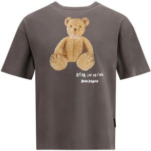 Palm Angels, Heren, Tops, Beige, Maat: L Katoen,