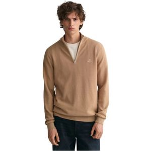 Gant, Heren, Sweatshirts & Hoodies, Beige, Maat: 4XL Katoen,