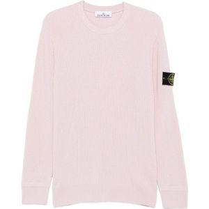 Stone Island, Heren, Truien, Roze, Maat: S Wol,