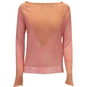 Alessandro Aste, Dames, Tops, Oranje, Maat: XS Linnen,