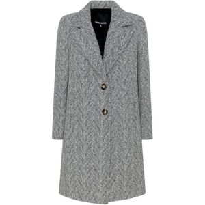 Patrizia Pepe, Dames, Mantels, Grijs, Maat: XS Wol,
