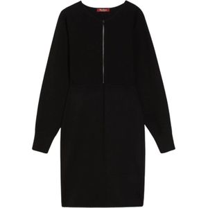 Max Mara Studio, Dames, Jurken, Zwart, Maat: S Wol,