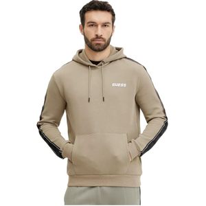 Guess, Heren, Sweatshirts & Hoodies, Beige, Maat: 2XL Katoen,