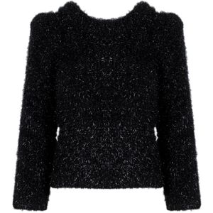 Alberta Ferretti, Dames, Truien, Zwart, Maat: S