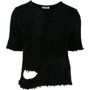 Jil Sander, Heren, Truien, Zwart, Maat: M Katoen,